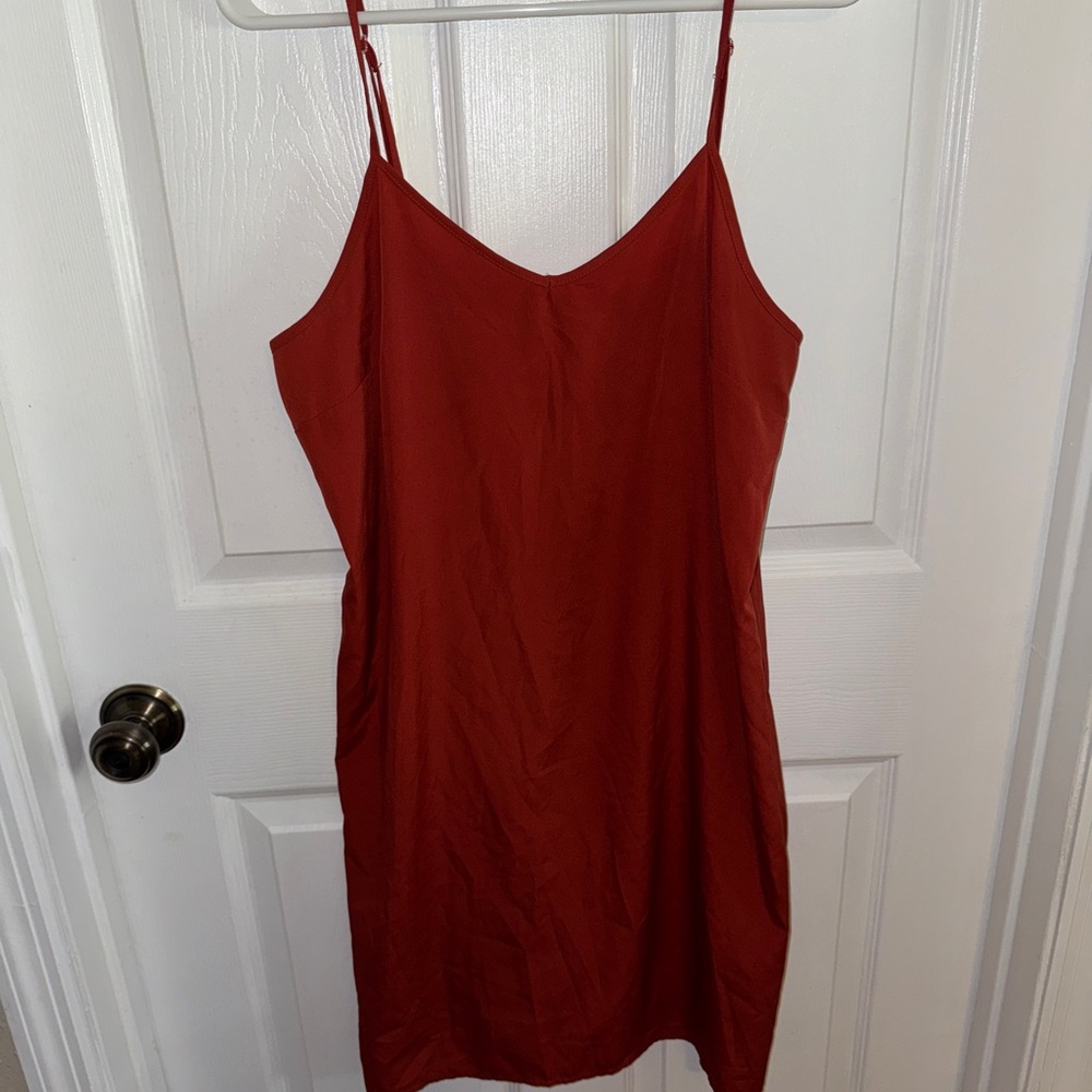 Elegant Red Slip Dress